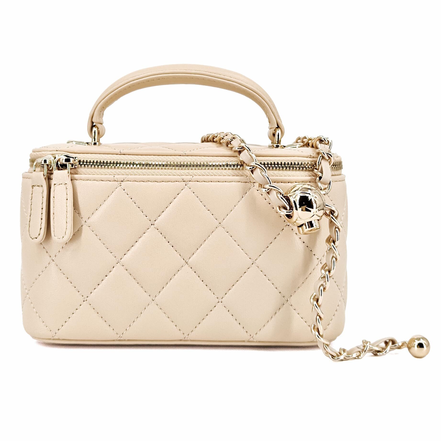 6468 Leather Quilted Mini Purse ,Soft Lambskin Crossbody Bag With Gold